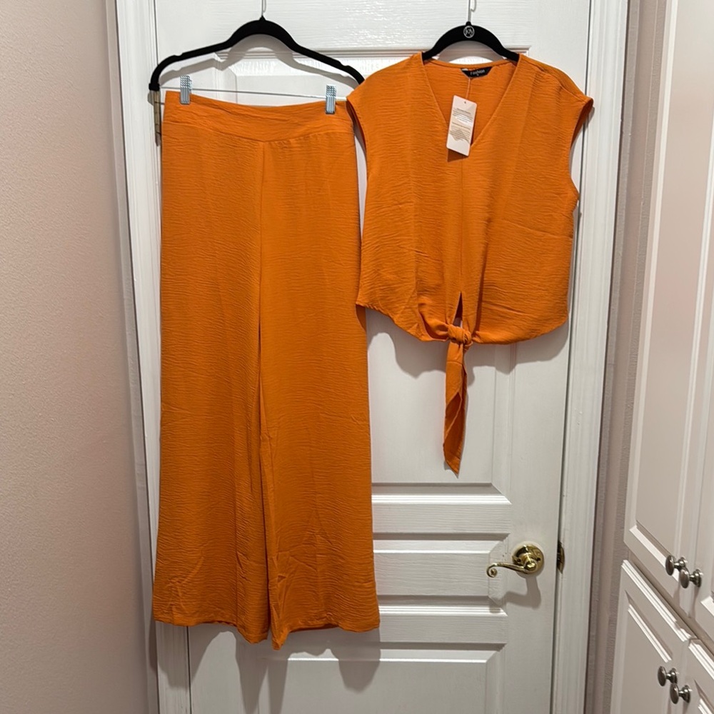 Amazon Women's Orange Pants & Top Set